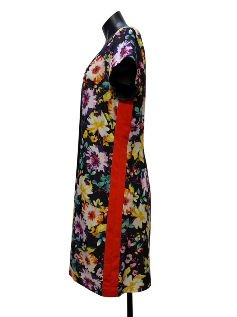 Eliza J Black Multi Floral Dress Size 14 - Picture 4 of 7